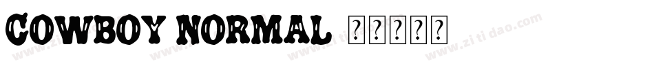 Cowboy Normal字体转换